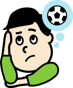 考える少年のイラスト