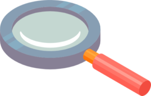 虫眼鏡のイラスト